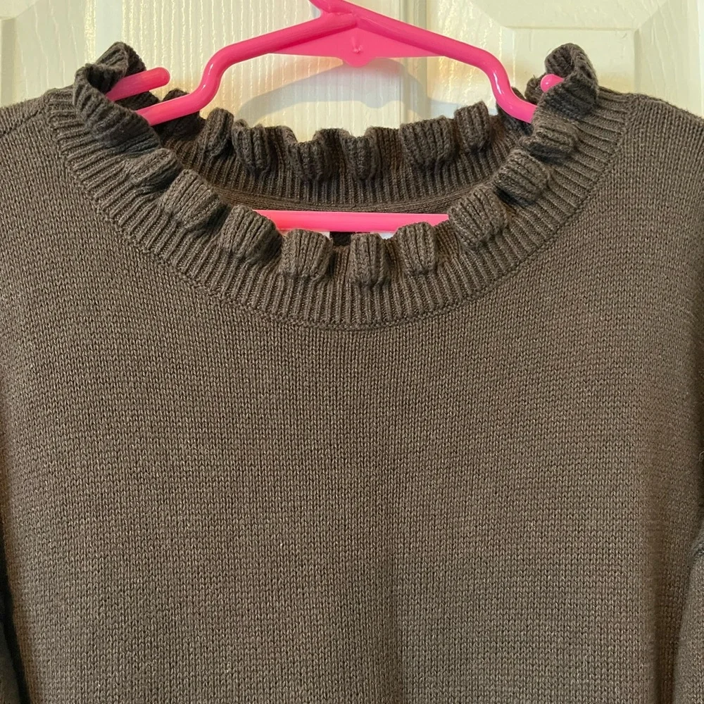 Gap size M (8/9) mixed media sweater dress in brown